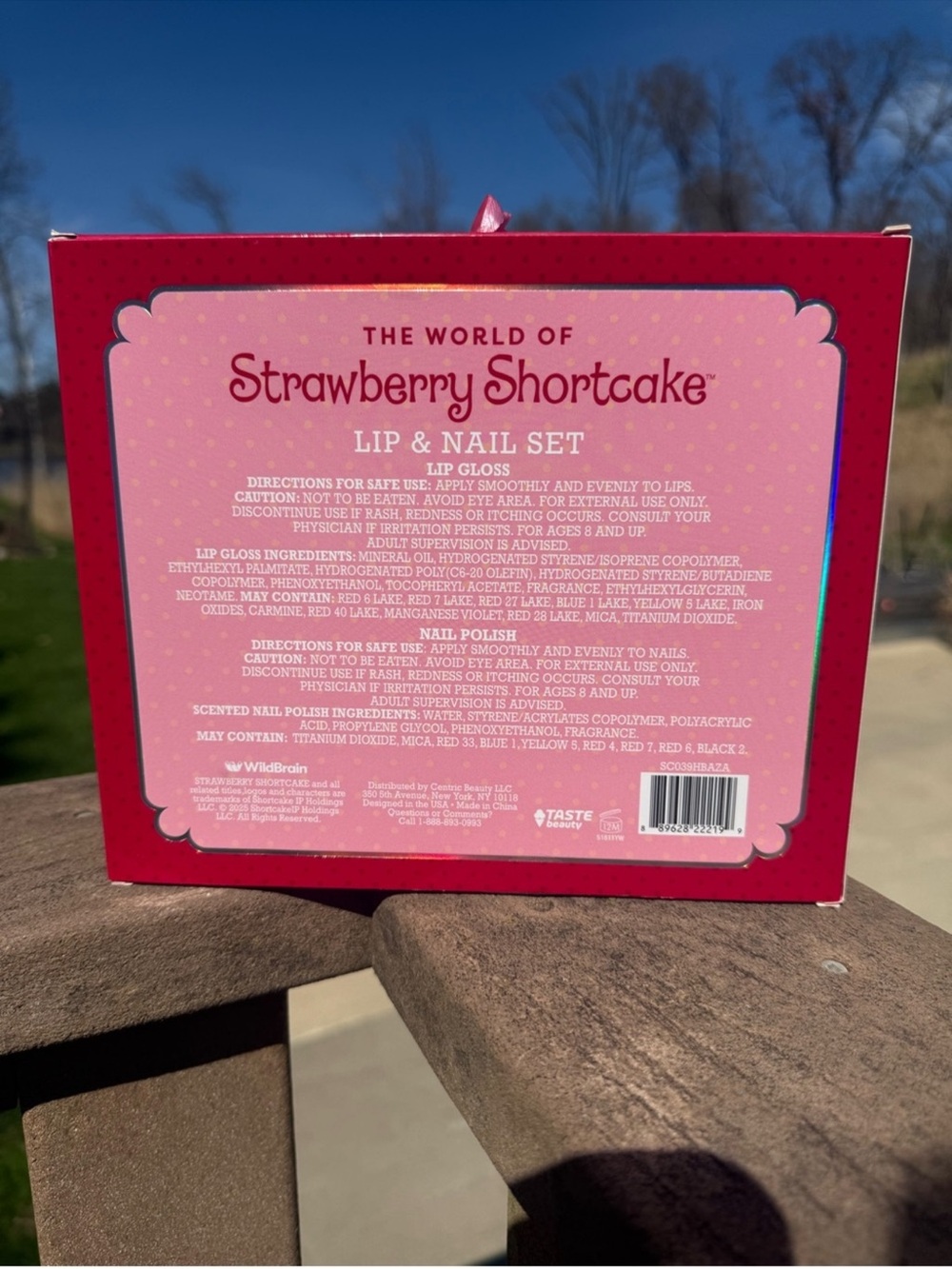 Strawberry Shortcake NIB Lip & Nail 10 Piece Set - Pink - Picture 4 of 5